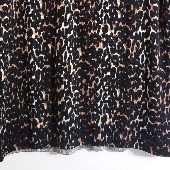 Talbots Womens 100% Merino Wool Sweater Size XL Animal Print Pullover Mob Wife - Picture 5 of 9